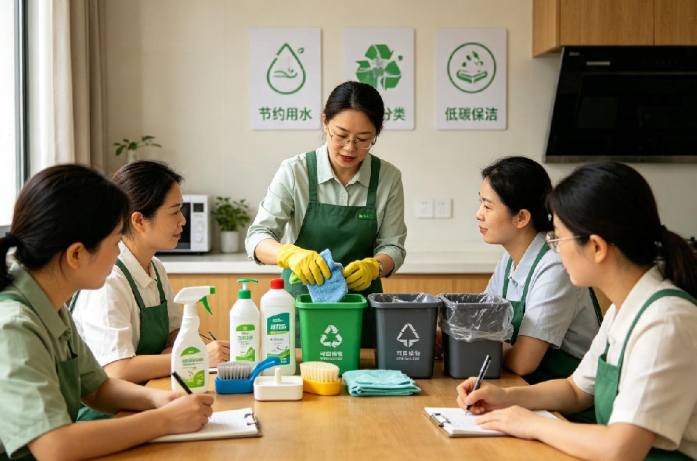 西安市未央区妇联家政服务中心组织家政人员学习居家垃圾分类规范、绿色低碳环保保洁实操教学实拍