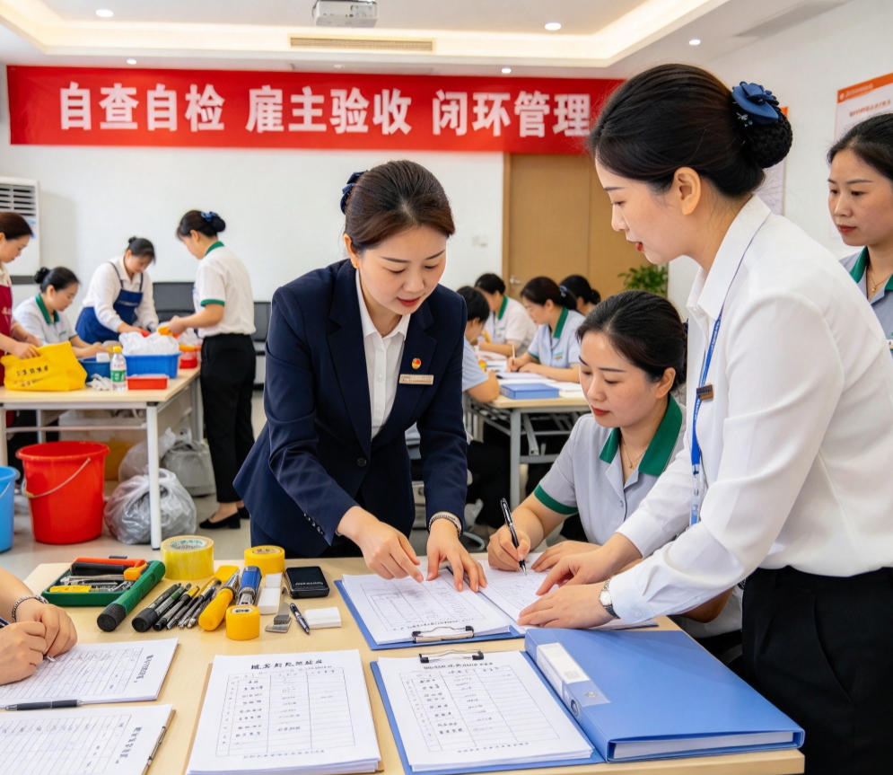 未央妇联家政标准化流程培训现场 家政人员学习上门入户、居家保洁标准化作业规范